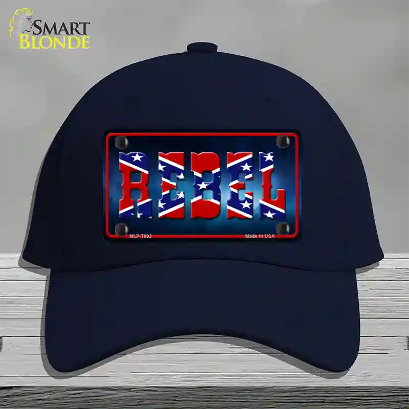 Rebel Novelty License Plate Hat Cotton / Navy