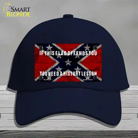 History Lesson Novelty License Plate Hat Cotton / Navy