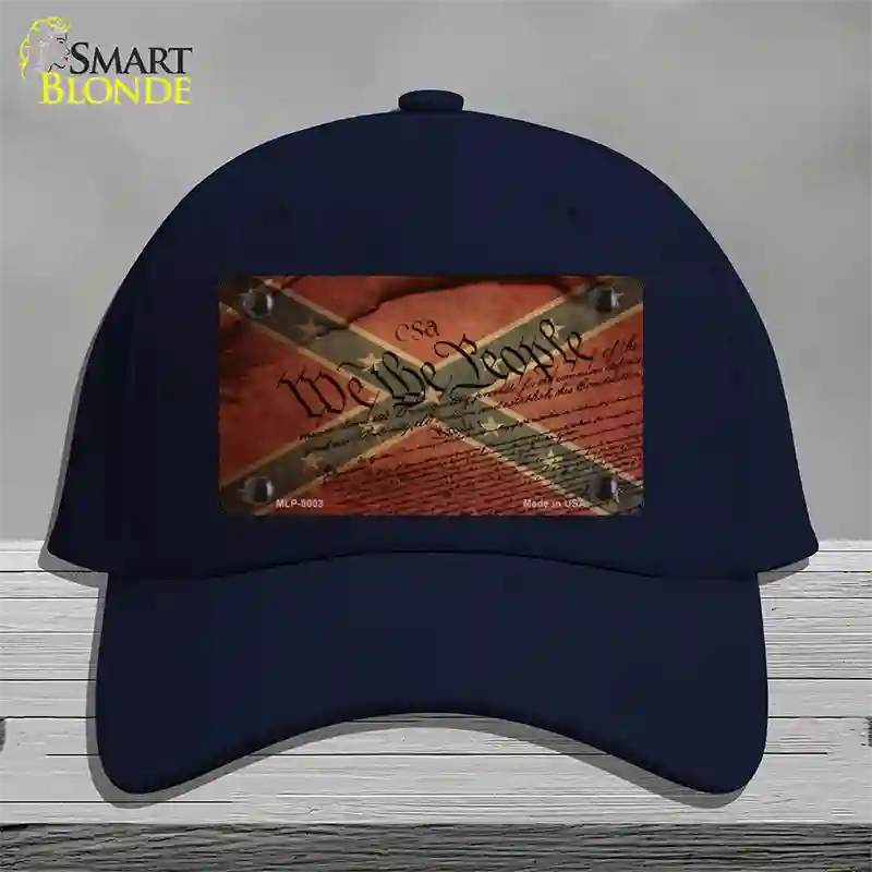 We The People Confederate Novelty License Plate Hat Cotton / Navy