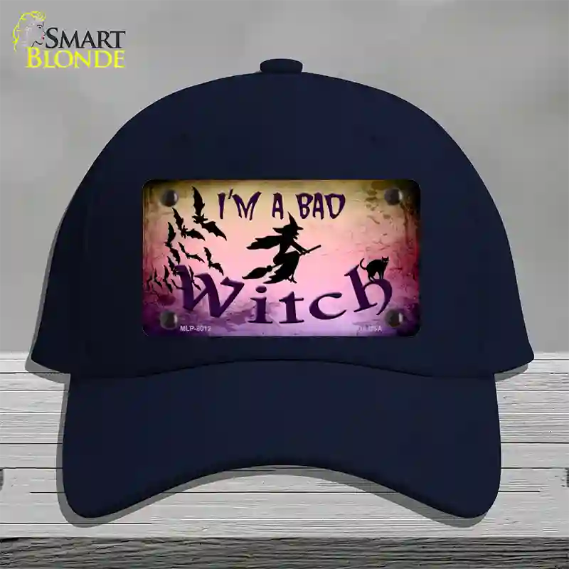 Im A Bad Witch Novelty License Plate Hat Cotton / Navy