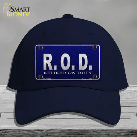 Retired On Duty Novelty License Plate Hat Cotton / Navy