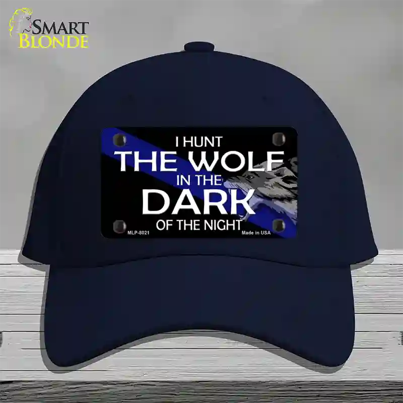 Hunt The Wolf Novelty License Plate Hat Cotton / Navy