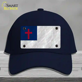 Christian Flag Novelty License Plate Hat Cotton / Navy