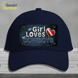 This Girl Loves Her Cowboys Novelty License Plate Hat Cotton / Navy