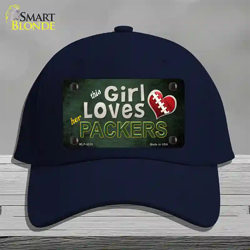 This Girl Loves Her Packers Novelty License Plate Hat Cotton / Navy