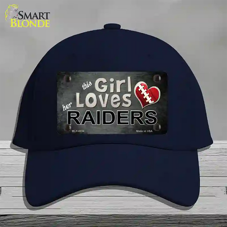 This Girl Loves Her Raiders Novelty License Plate Hat Cotton / Navy