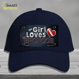 This Girl Loves Her Broncos Novelty License Plate Hat Cotton / Navy