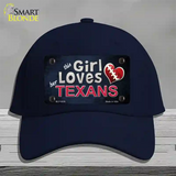 This Girl Loves Her Texans Novelty License Plate Hat Cotton / Navy