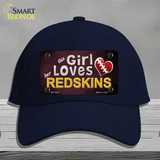 This Girl Loves Her Redskins Novelty License Plate Hat Cotton / Navy