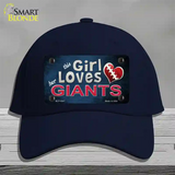 This Girl Loves Her Giants Novelty License Plate Hat Cotton / Navy