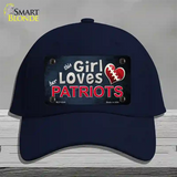 This Girl Loves Her Patriots Novelty License Plate Hat Cotton / Navy