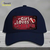 This Girl Loves Her Chiefs Novelty License Plate Hat Cotton / Navy