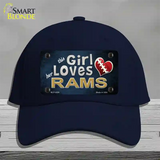 This Girl Loves Her Rams Novelty License Plate Hat Cotton / Navy