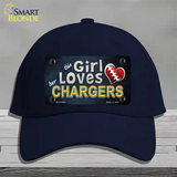 This Girl Loves Her Chargers Novelty License Plate Hat Cotton / Navy