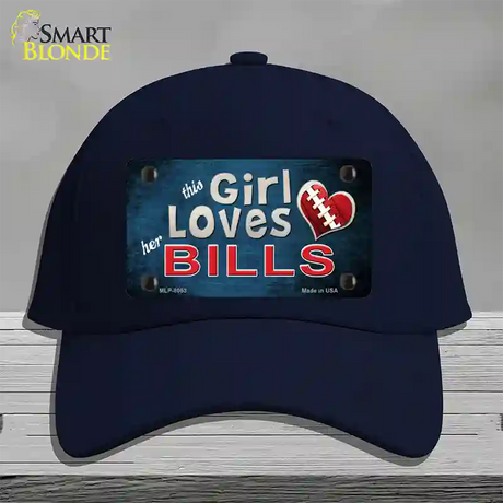 This Girl Loves Her Bills Novelty License Plate Hat Cotton / Navy