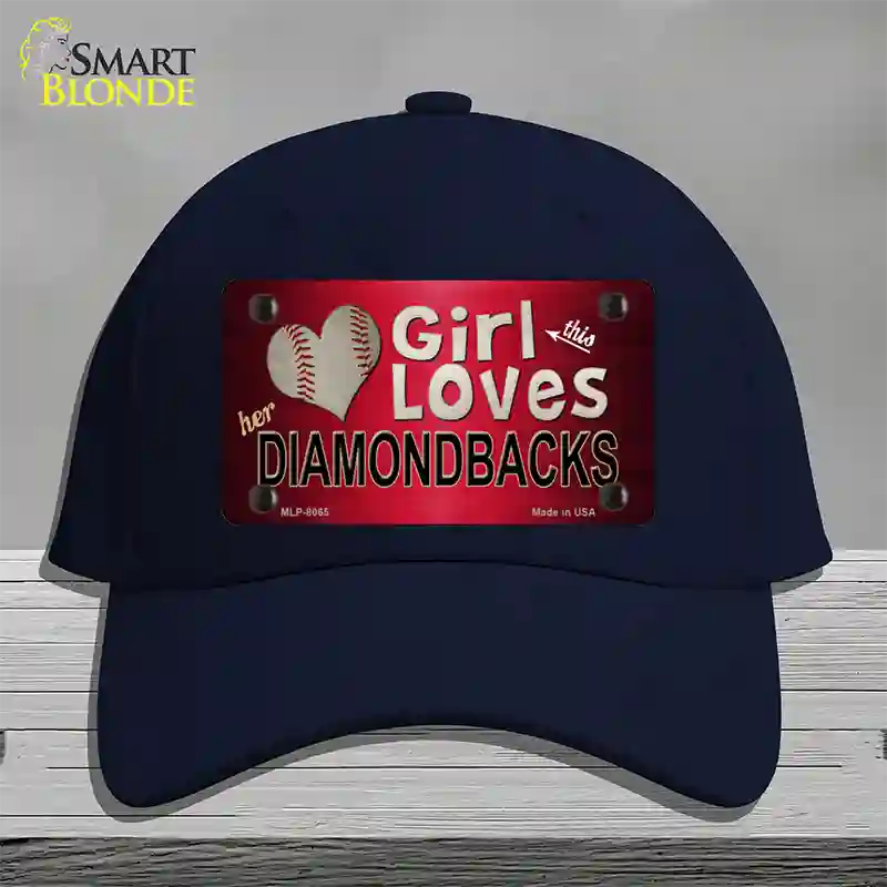 This Girl Loves Her Diamondbacks Novelty License Plate Hat Cotton / Navy