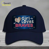 This Girl Loves Her Braves Novelty License Plate Hat Cotton / Navy