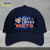 This Girl Loves Her Mets Novelty License Plate Hat Cotton / Navy