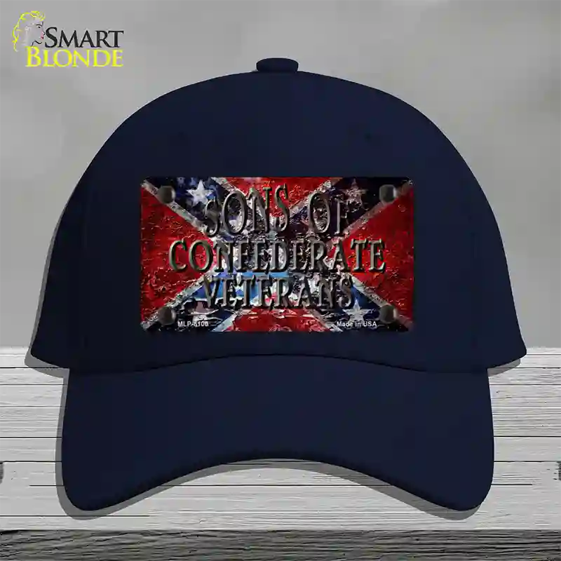 Sons Of Confederate Veterans Novelty License Plate Hat Cotton / Navy