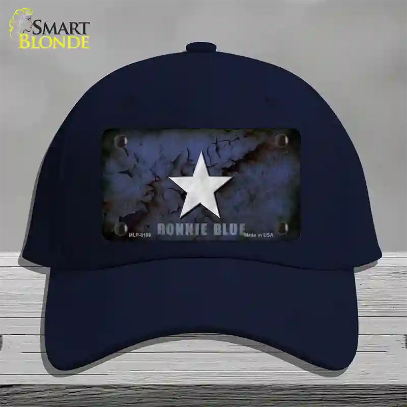 Bonnie Blue Star Novelty License Plate Hat Cotton / Navy