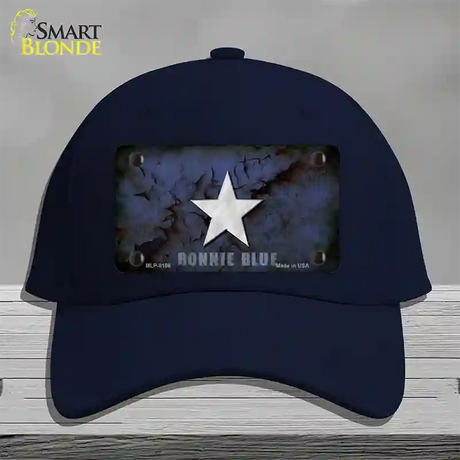 Bonnie Blue Star Novelty License Plate Hat Cotton / Navy