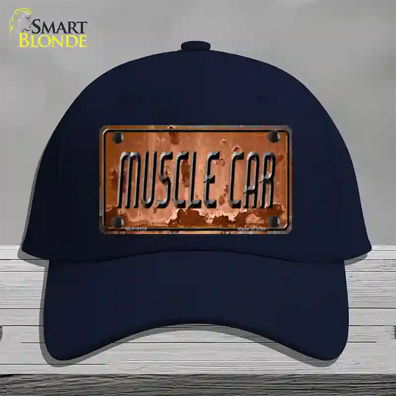 Muscle Car Novelty License Plate Hat Cotton / Navy