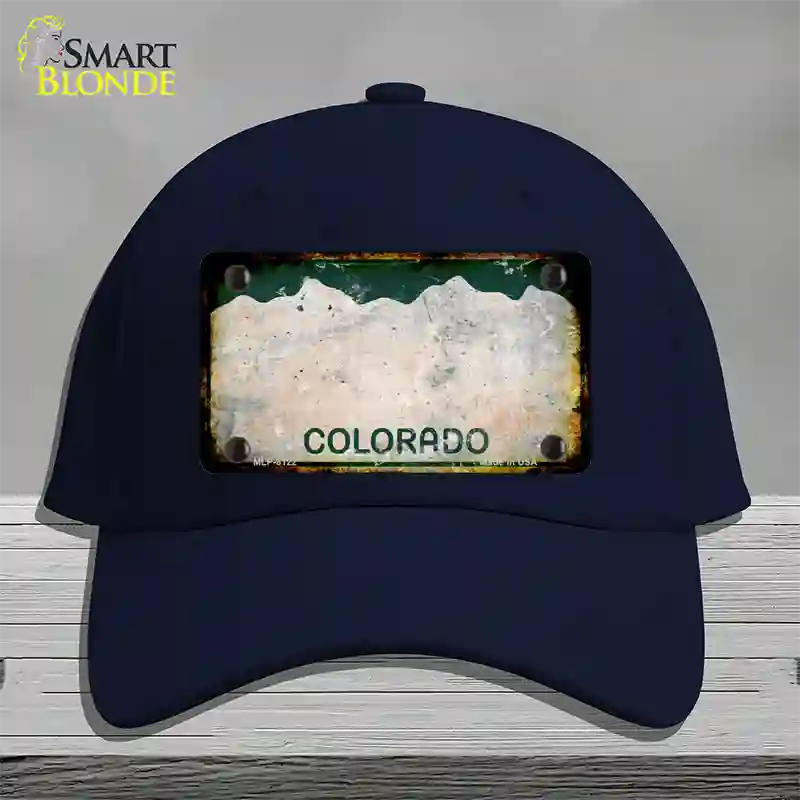 Colorado Rusty Blank Novelty License Plate Hat Cotton / Navy