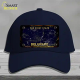 Delaware Rusty Blank Novelty License Plate Hat Cotton / Navy