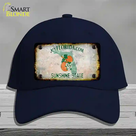 Florida Rusty Blank Novelty License Plate Hat Cotton / Navy