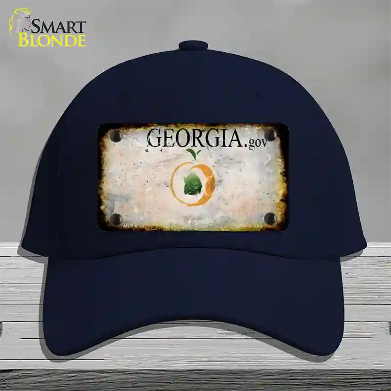 Georgia Rusty Blank Novelty License Plate Hat Cotton / Navy