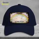 Hawaii Rusty Blank Novelty License Plate Hat Cotton / Navy