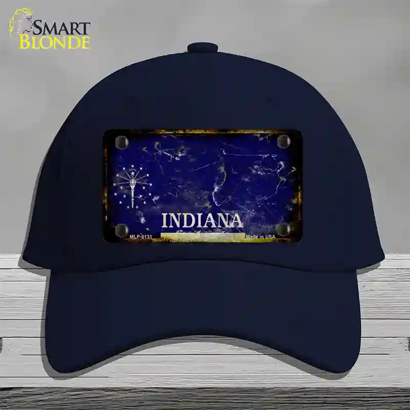 Inidana Rusty Blank Novelty License Plate Hat Cotton / Navy