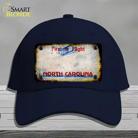 North Carolina Rusty Blank Novelty License Plate Hat Cotton / Navy