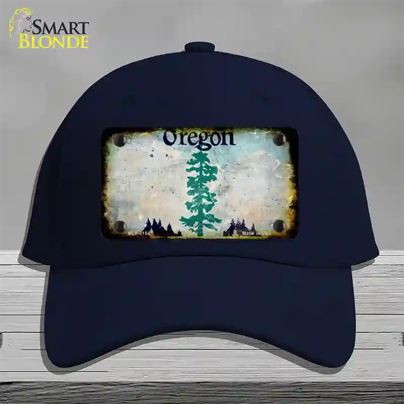 Oregon Rusty Blank Novelty License Plate Hat Cotton / Navy