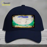 Manitoba Rusty Blank Novelty License Plate Hat Cotton / Navy