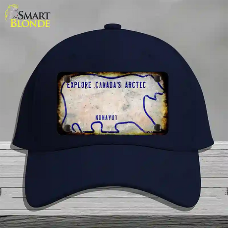 Nunavut Rusty Blank Novelty License Plate Hat Cotton / Navy