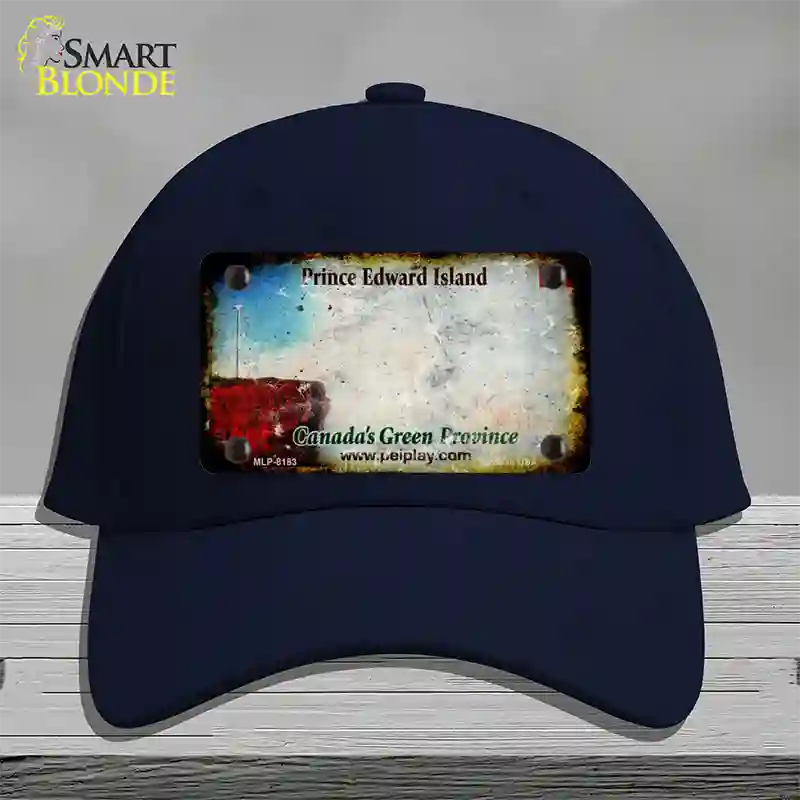 Prince Edward Island Rusty Blank Novelty License Plate Hat Cotton / Navy