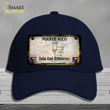 Puerto Rico Rusty Blank Novelty License Plate Hat Cotton / Navy