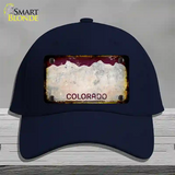 Colorado Red Rusty Blank Novelty License Plate Hat Cotton / Navy