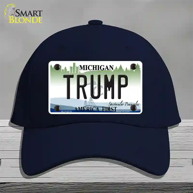 Trump Michigan Novelty License Plate Hat Cotton / Navy