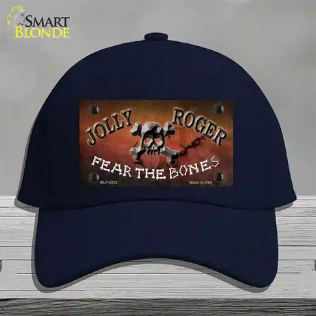 Fear The Bones Novelty License Plate Hat Cotton / Navy