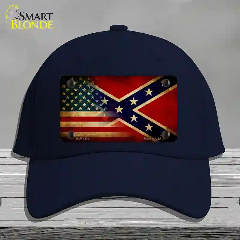 American Confederate Flag Novelty License Plate Hat Cotton / Navy