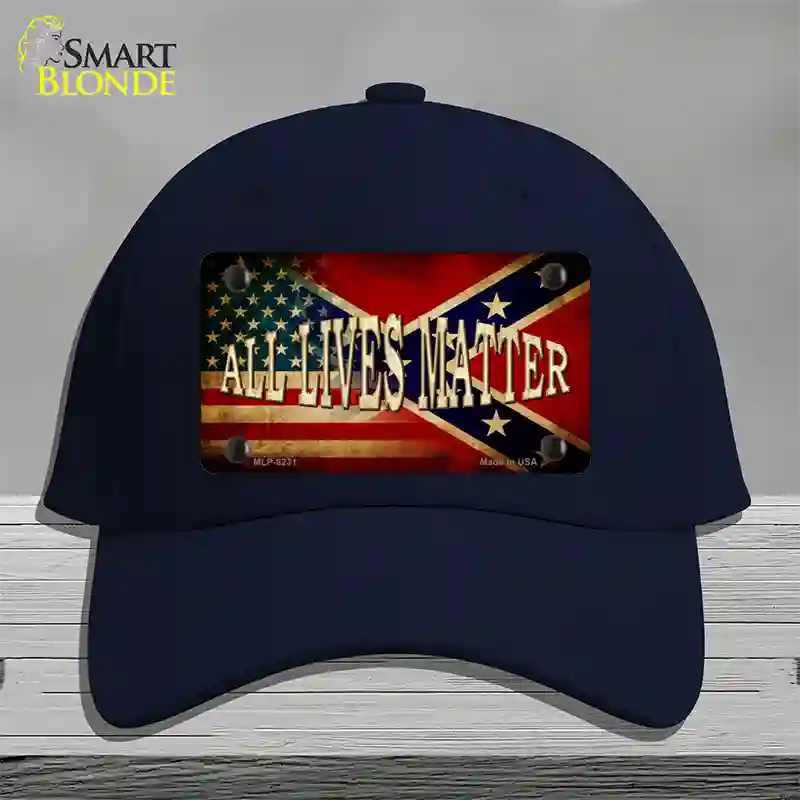 All Lives Matter Flag Novelty License Plate Hat Cotton / Navy