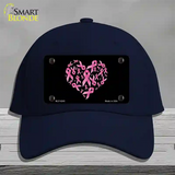 Pink Ribbons Novelty License Plate Hat Cotton / Navy