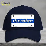 Blue Lives Matter Novelty License Plate Hat Cotton / Navy