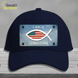 I Am A Christian Novelty License Plate Hat Cotton / Navy