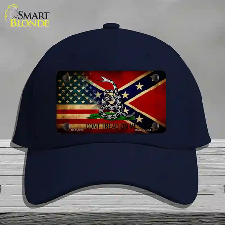 American Confederate Dont Tread Novelty License Plate Hat Cotton / Navy