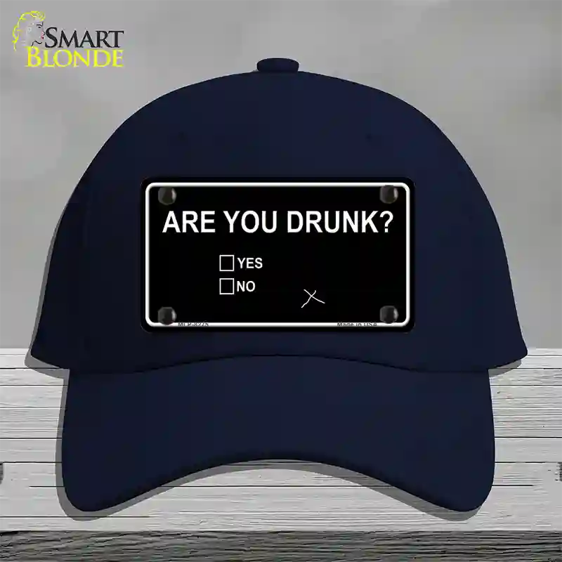 Are You Drunk Novelty License Plate Hat Cotton / Navy