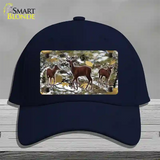 Deer On Camo Novelty License Plate Hat Cotton / Navy