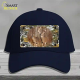 Two Deer On Camo Novelty License Plate Hat Cotton / Navy